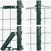 vidaXL Zaun mit Pfosten Gr&uuml;n 0,6 x 50 m Stahl und PVC