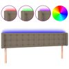 vidaXL LED Kopfteil Taupe 183x16x78/88 cm Stoff