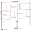 vidaXL Kopfteil Wachsbraun 160 cm Massivholz Kiefer