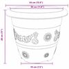 vidaXL Runder Blumentopf 6 pcs Ziegelrot &Oslash; 26 x 21,5 cm Kunststoff
