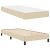 vidaXL Boxspringbett mit Matratze Creme 90 x 190 cm Stoff