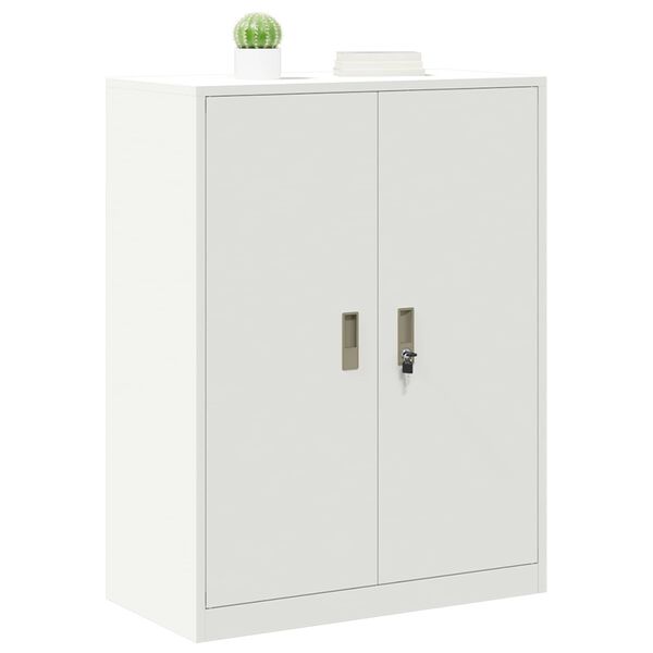 vidaXL Aufbewahrungsschrank Wei&szlig; 80 x 40 x 105 cm Stahl