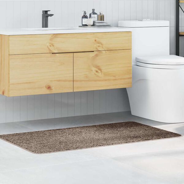 vidaXL Rutschfeste Badmatte Braun 70 x 120 cm PP