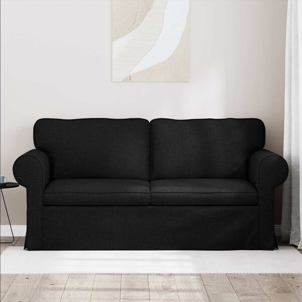 vidaXL Sofa 140cm Schwarz Metall