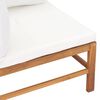 vidaXL 2-Sitzer-Gartenbank mit Creme Auflagen Massivholz Teak