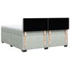 vidaXL Boxspringbett mit Matratze Hellgrau 200x200 cm Samt