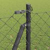 vidaXL Zaunpfosten Grau 10 x 1,2 m (60 x 60 mm Gitter) Stahl und PVC