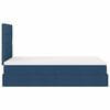 vidaXL Ottoman-Bett mit Matratze & LEDs Blau 120x200 cm Stoff