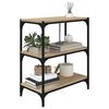 vidaXL B&uuml;cherregal Sonoma-Eiche 60x33x70,5 cm Holzwerkstoff und Stahl