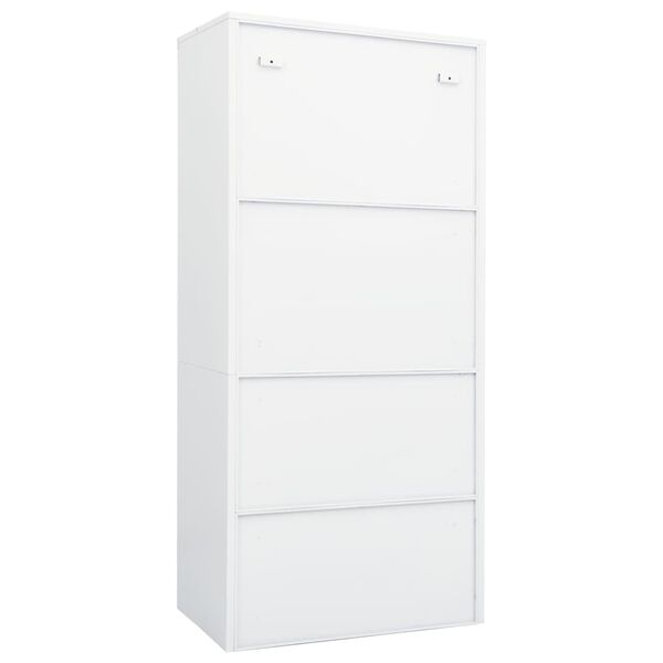 vidaXL Kleiderschrank Wei&szlig; 80x50x180 cm Stahl