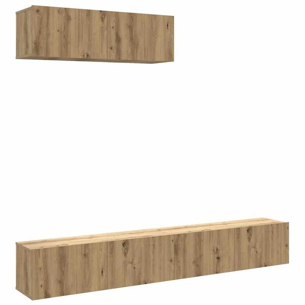vidaXL TV-Wandschr&auml;nke 3 Stk. Artisan-Eiche 100x30x30 cm Holzwerkstoff