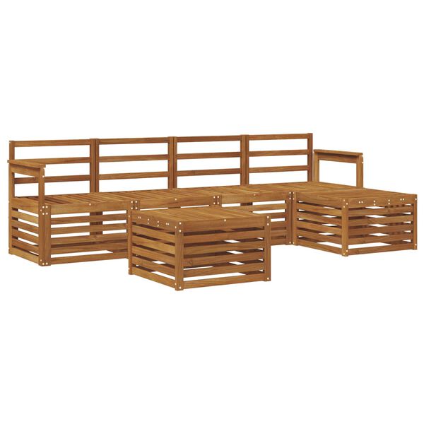 vidaXL Sofagarnituren 6 pcs Natur Massivholz Akazie