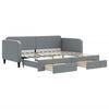 vidaXL Tagesbett Ausziehbar mit Schubladen Hellgrau 90x200 cm Stoff
