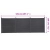 vidaXL Zaunelement-Set Grau 526x186 cm WPC