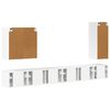 vidaXL Wandmontiert 6 pcs Hochglanz Wei&szlig;