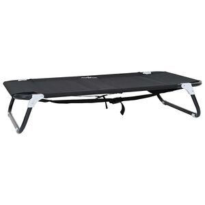 vidaXL Hundebett 90 x 55 x 18 cm Stahl Schwarz