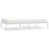 vidaXL Bettgestell Metall Wei&szlig; 107x203 cm