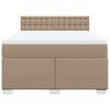 vidaXL Boxspringbett Matratze Cappuccino-Braun 140x200cm Kunstleder