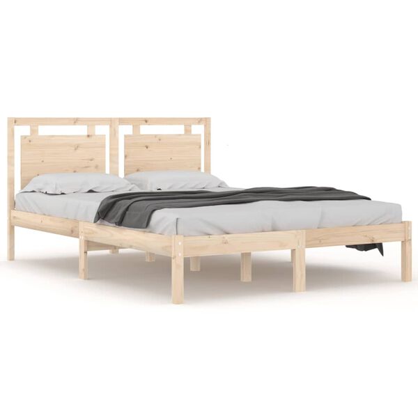 vidaXL Massivholzbett 140x190 cm