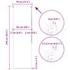 vidaXL Duschrollo 70x240 cm Stoffbreite 66 cm