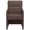 vidaXL Esszimmerst&uuml;hle mit Rollen 2 pcs Braun 58 x 65 x 98 cm