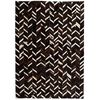 vidaXL Teppich Echtes Leder Patchwork 80 x 150 cm Schwarz Wei&szlig;