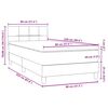 vidaXL Boxspringbett mit Matratze Dunkelgrau 80x220 cm Samt