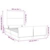 vidaXL Bettgestell ohne Matratze Schwarz 120x200 cm Stoff