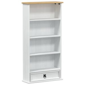 vidaXL CD-Regal Wei&szlig; 52 x 17.5 x 103 cm Massives Kiefernholz