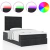 vidaXL Ottoman-Bett mit Matratzen & LEDs Schwarz 120x190 cm Samt
