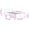 vidaXL Bettgestell mit Kopfteil Grau Sonoma 100x200 cm Holzwerkstoff