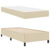 vidaXL Boxspringbett Creme 90 x 200 cm Stoff