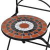 vidaXL 3-tlg. Bistro-Set Mosaik Keramik Terrakotta und Wei&szlig;
