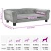 vidaXL Hundebett Hellgrau 95x55x30 cm Samt