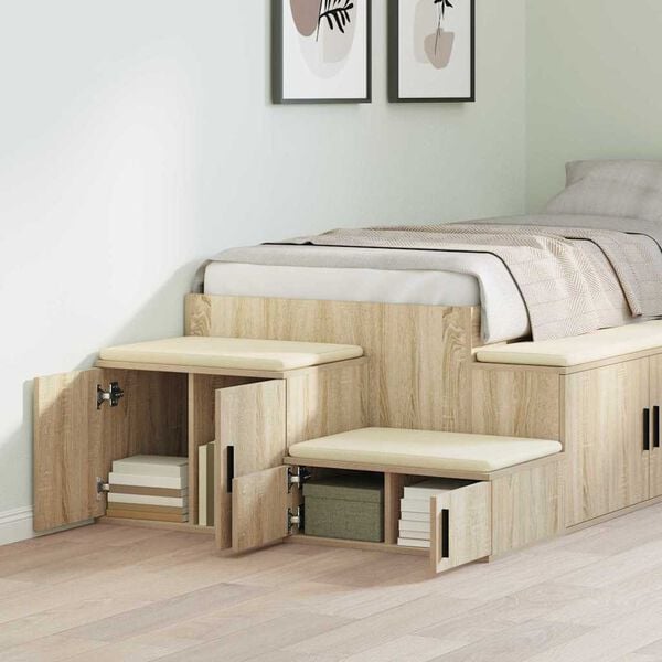 vidaXL Aufbewahrungsschrank 2 pcs Sonoma-Eiche 127 x 41 x 40 cm