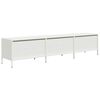 vidaXL TV-Schrank Wei&szlig; 202x39x43,5 cm Kaltgewalzter Stahl