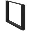 vidaXL Couchtischbeine U-Form 2 Stk. Schwarz 60x(42-43) cm Stahl