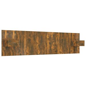 vidaXL Bettkopfteil mit Nachttischen R&auml;uchereiche Holzwerkstoff