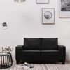 vidaXL 2-Sitzer-Sofa Schwarz Stoff