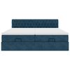 vidaXL Ottoman-Bett mit Matratzen Dunkelblau 200x200 cm Samt