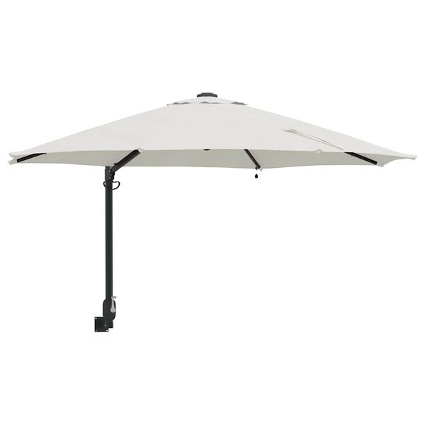 vidaXL Garten-Sonnenschirm Sand 248 x 248 x 148 cm Polyester und Stahl