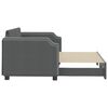 vidaXL Tagesbett Ausziehbar Dunkelgrau 80x200 cm Stoff