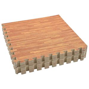 vidaXL Pool Bodenschutzmatte 12 stk. Holz 4,32 ㎡ EVA-Schaum