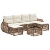 vidaXL Gartensofa-set 7 pcs Beige und Cremewei&szlig; Poly-Rattan