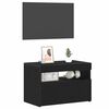 vidaXL Nachttisch Schwarz Eichen-Optik 60 x 35 x 40 cm Holzwerkstoff