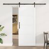 vidaXL Schiebet&uuml;r ORKDAL Wei&szlig; 83 x 202 cm Massives Kiefernholz