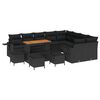 vidaXL Gartensofa-set 13 pcs Schwarz Poly-Rattan