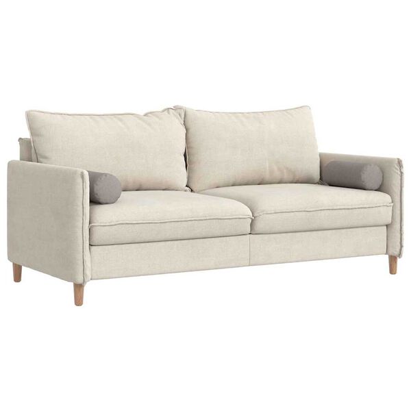 vidaXL Bolsterkissen 2 Stück Taupe Ø 15 x 40 cm Stoff