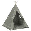vidaXL Kinder Tipi-Zelt mit Tasche Polyester Grau 115x115x160 cm