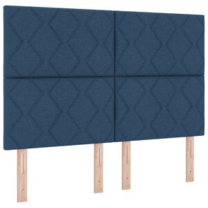 vidaXL LED Kopfteil Hellgrau 144 cm Stoff
